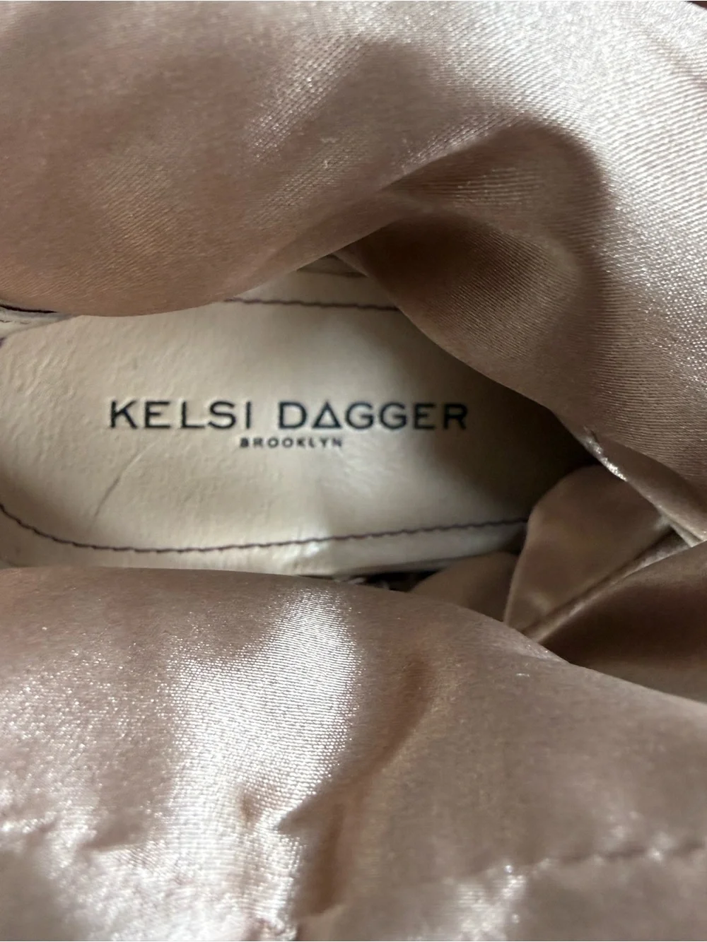 KELSI DAGGER BROOKLYN satin quilt heels